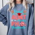 Proud Aunt Of An Amazing PhD Graduate Family Graduation Comfort Colors Sweatshirt Blue Jean