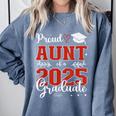 Proud Aunt Of a Class Of 2025 Graduate For Graduation Comfort Colors Sweatshirt Blue Jean