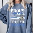 Proud Aunt Of a State Trooper Police Officer Graduation Comfort Colors Sweatshirt Blue Jean