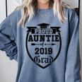 Proud Auntie Of a 2019 Grade Aunt Graduation Comfort Colors Sweatshirt Blue Jean