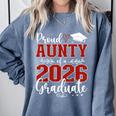 Proud Aunty Of a Class Of 2026 Graduate Senior Graduation Comfort Colors Sweatshirt Blue Jean