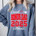 Proud Bonus Dad Of a Class Of 2025 Graduate Graduation Comfort Colors Sweatshirt Blue Jean