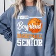 Proud Boyfriend Of A 2025 Senior Graduation Basketball Comfort Colors Sweatshirt Blue Jean