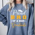 Proud Bro Of A Class Of 2024 Graduate Senior Graduation Comfort Colors Sweatshirt Blue Jean
