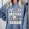 Proud Brother Of A 2019 Senior School Graduation Shirt Comfort Colors Sweatshirt Blue Jean