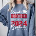 Proud Brother Of a Class Of 2024 Graduate For Graduation Comfort Colors Sweatshirt Blue Jean