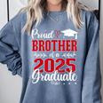 Proud Brother Of A Class Of 2025 Graduate Senior Graduation Comfort Colors Sweatshirt Blue Jean