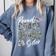 Proud Coast Guard Sister US Coast Guard Graduation Sister Comfort Colors Sweatshirt Blue Jean
