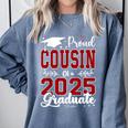 Proud Cousin Of A 2025 Graduate For Graduation Comfort Colors Sweatshirt Blue Jean
