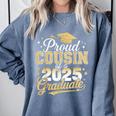 Proud Cousin Of a Class Of 2025 Graduate Senior Graduation Comfort Colors Sweatshirt Blue Jean