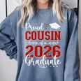 Proud Cousin Of a Class Of 2026 Graduate Senior Graduation Comfort Colors Sweatshirt Blue Jean
