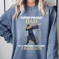 Proud Dad Of 2018 Graduate Dabbing Graduation Senior Shirt Comfort Colors Sweatshirt Blue Jean