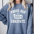 Proud Dad Of A 2024 Graduate Grad Class Of 2024 Graduation Comfort Colors Sweatshirt Blue Jean