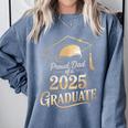 Proud Dad Of a 2025 Graduate Class Of 2025 Graduation Dad Comfort Colors Sweatshirt Blue Jean