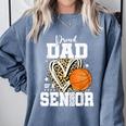Proud Dad Of A 2026 Senior Basketball Graduation Leopard Comfort Colors Sweatshirt Blue Jean