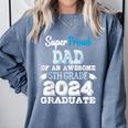 Proud DAD Of A 5th Grade Graduate 2024 Elementary Graduation Comfort Colors Sweatshirt Blue Jean