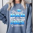 Proud Dad Of 5th Grade Graduate 2025 Elementary Graduation Comfort Colors Sweatshirt Blue Jean