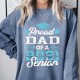 Proud Dad Of a Class Of 2021 Senior Graduate Graduation Comfort Colors Sweatshirt Blue Jean