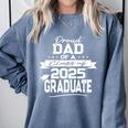Proud Dad Class Of 2025 Graduate Graduation Ceremony Comfort Colors Sweatshirt Blue Jean