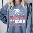 Proud Daughter Of 2025 College Graduate Family Graduation Comfort Colors Sweatshirt Blue Jean