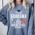 Proud Grandma Of 2025 Basketball Senior Graduation Day Comfort Colors Sweatshirt Blue Jean