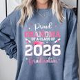 Proud Grandma Of A 2026 Senior Class Of 2026 Graduation Comfort Colors Sweatshirt Blue Jean