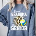 Proud Grandma Of A 2026 Senior Volleyball Graduation Leopard Comfort Colors Sweatshirt Blue Jean