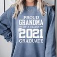 Proud Grandma Graduation Senior 21 Grad Class Of 2021 Comfort Colors Sweatshirt Blue Jean