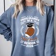 Proud Grandpa Of a 2026 Football Senior Graduation Comfort Colors Sweatshirt Blue Jean