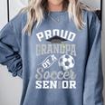 Proud Grandpa Of a Soccer Senior Class Of 2026 Graduation Comfort Colors Sweatshirt Blue Jean