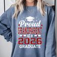 Proud Grandparent Of A 2026 Graduate Class Of Graduation Comfort Colors Sweatshirt Blue Jean