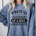 Proud Grandparent Of A Class Of 2024 Graduate Graduation Comfort Colors Sweatshirt Blue Jean