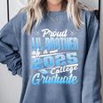 Proud Lil Brother Of 2025 Graduate College Shirt Graduation Comfort Colors Sweatshirt Blue Jean