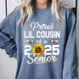 Proud Lil Cousin Of A Class Of 2025 Senior Graduation 2025 Comfort Colors Sweatshirt Blue Jean
