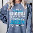 Proud Little Brother Of 5th Grade Graduate 2024 Graduation Premium Comfort Colors Sweatshirt Blue Jean