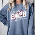Proud Mama Of A 2026 Senior Baseball Graduation Mom Comfort Colors Sweatshirt Blue Jean