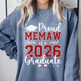 Proud Memaw Of a Class Of 2026 Graduate For Graduation Comfort Colors Sweatshirt Blue Jean