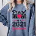 Proud Mom Of A 2021 Graduate Senior Graduation Comfort Colors Sweatshirt Blue Jean