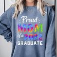 Proud Mom Of a 2022 Graduate Matching Tie Dye Graduation Comfort Colors Sweatshirt Blue Jean