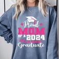 Proud Mom Of 2024 5th Grade Graduate Mother Graduation Comfort Colors Sweatshirt Blue Jean