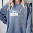 Proud Mom Of A 2026 Graduate Grad Senior Mother Graduation Comfort Colors Sweatshirt Blue Jean