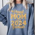 Proud Mom Of a Class Of 2024 Graduate Senior Graduation Comfort Colors Sweatshirt Blue Jean