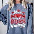 Proud Mom Of a Class Of 2025 Graduate Senior Graduation Comfort Colors Sweatshirt Blue Jean
