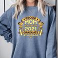 Proud Mom Graduation Of 8th Grade Graduate Comfort Colors Sweatshirt Blue Jean
