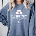 Proud Mom Of a Nursing Graduate Nurse Senior 2026 Graduation Comfort Colors Sweatshirt Blue Jean