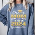 Proud Mom Of Two 2024 Graduate Class 2024 Graduation Family Premium Comfort Colors Sweatshirt Blue Jean
