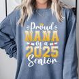 Proud Nana Of A Class Of 2025 Senior Graduation Comfort Colors Sweatshirt Blue Jean