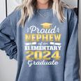 Proud Nephew Of 5th Grade Graduate 2024 Family Graduation Comfort Colors Sweatshirt Blue Jean