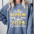Proud Nephew Of Two 2024 Graduate Class 2024 Graduation Comfort Colors Sweatshirt Blue Jean