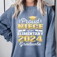 Proud Niece Of 5th Grade Graduate 2024 Elementary Graduation Comfort Colors Sweatshirt Blue Jean